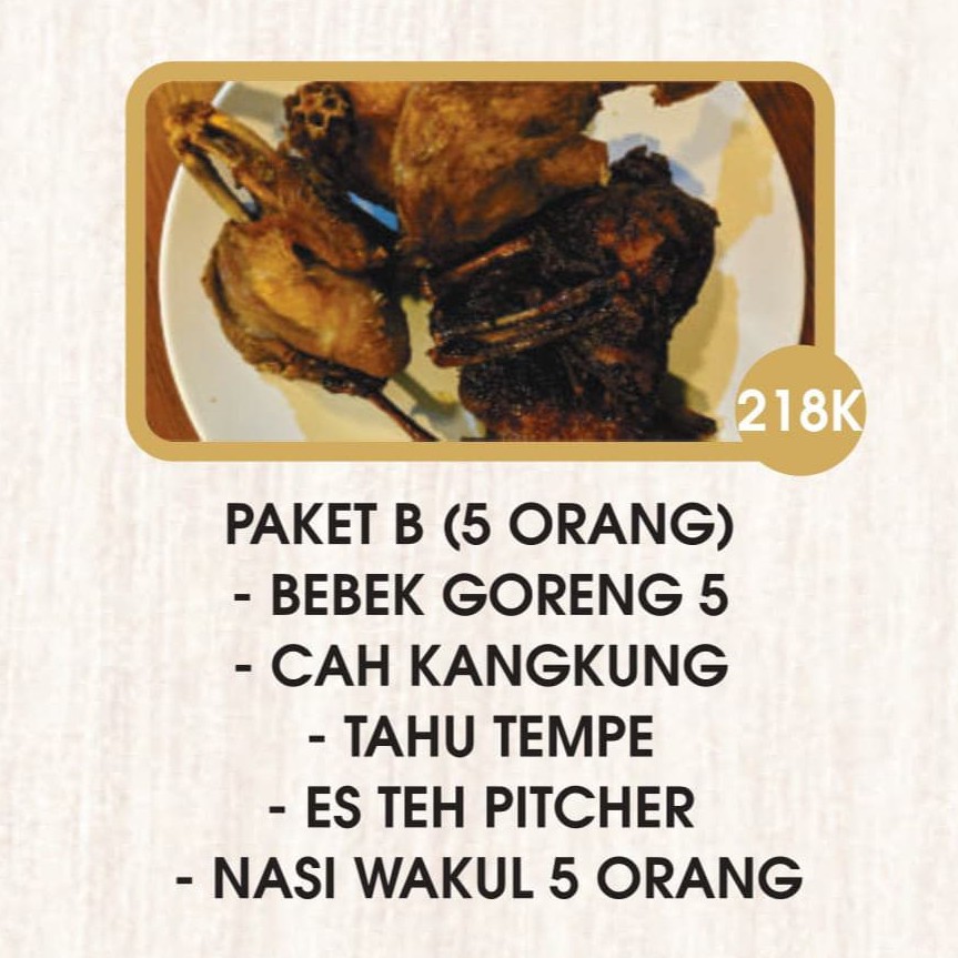 Paket Regular B (5 orang)